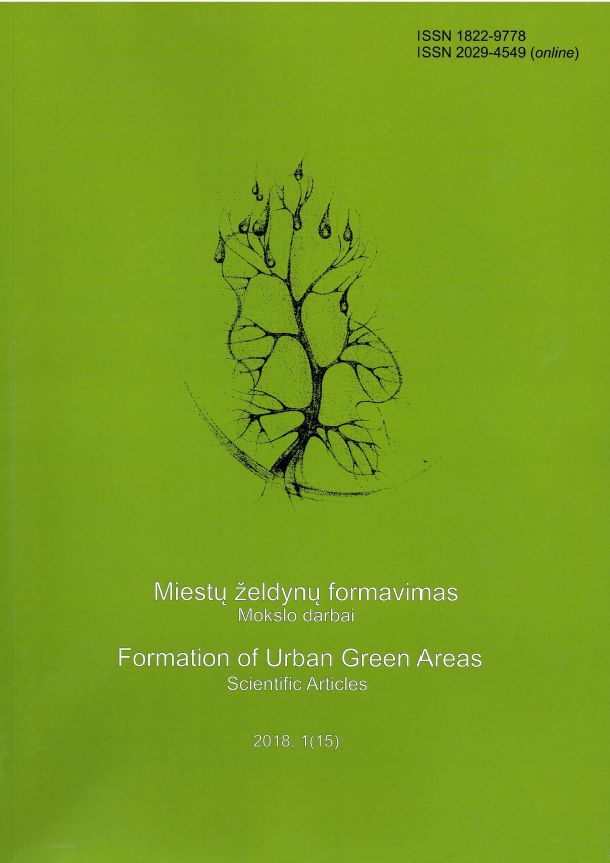 					View Vol. 15 No. 1 (2018): FORMATION OF URBAN GREEN AREAS
				